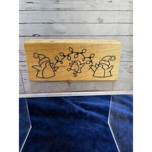 PENGUIN GAMES by Stampendous Christmas jump rope lights santa hats‎ north pole